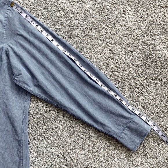 Michael Kors striped dress shirt with long sleeves. Men's size 17 34/35 - Picture 10 of 12